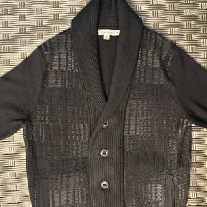 Calvin Klein Men's Black Cardigan Sweater